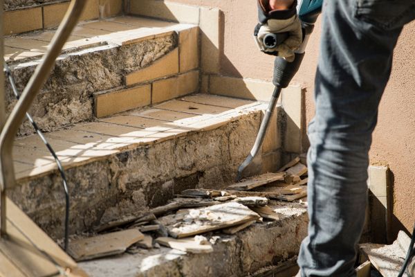 Concrete Stair Demolition in Modesto